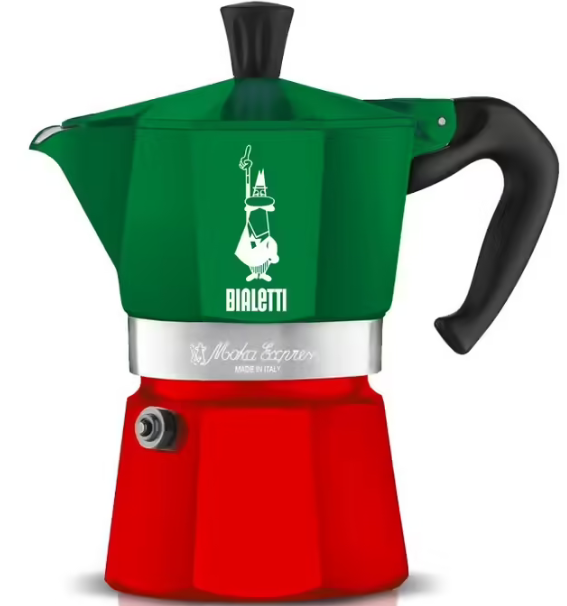 Cafetière italienne Bialetti couleur Italie 6 tasses
