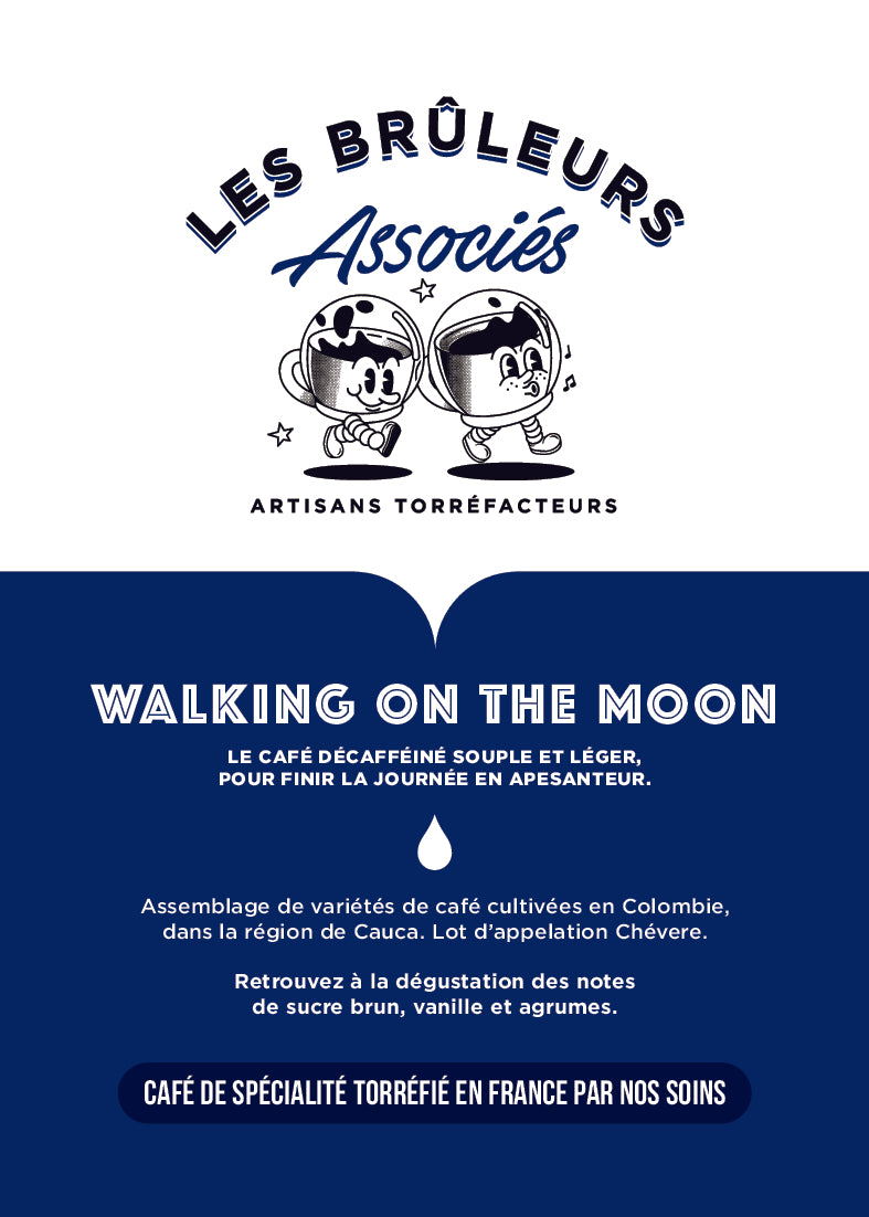 Walking on the moon - Café de spécialité décaféiné de Colombie - Notes sucrées et d'agrumes